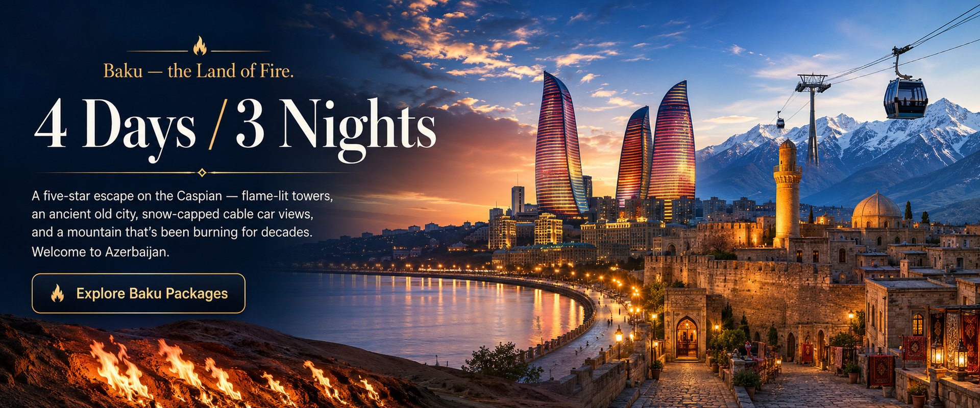 Baku, Azerbaijan - 4 Days / 3 Nights