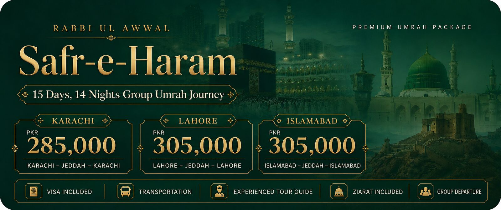 15-Day Umrah Package — Makkah & Madinah (VOCO)
